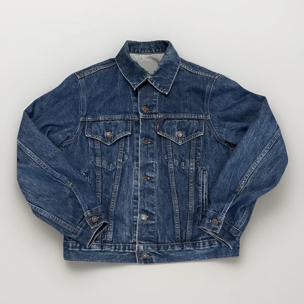 Vintage Levi's 70506-0216 Denim Trucker Jacket Men Size 40 Dark Wash Canada - Picture 2 of 9